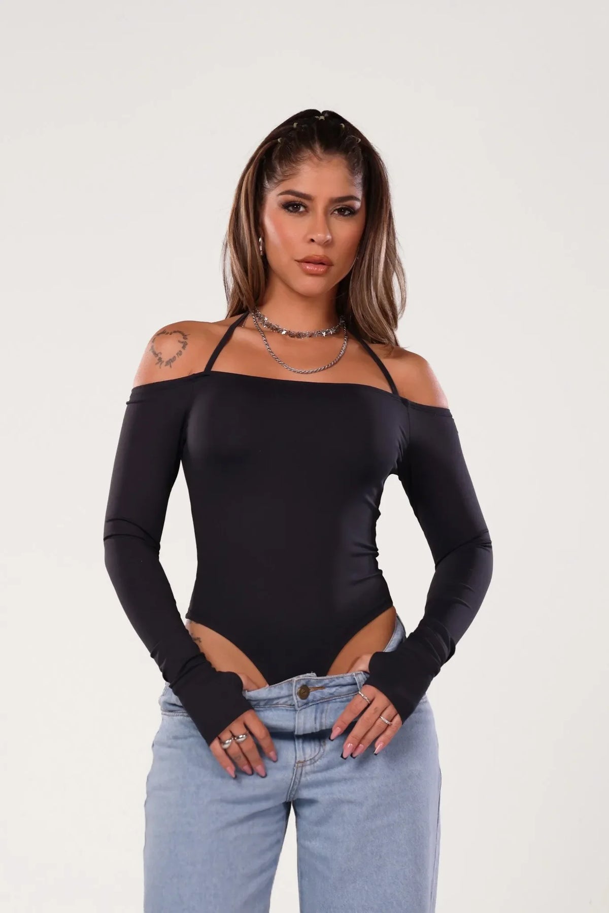 Body Kira Poliamida Preto