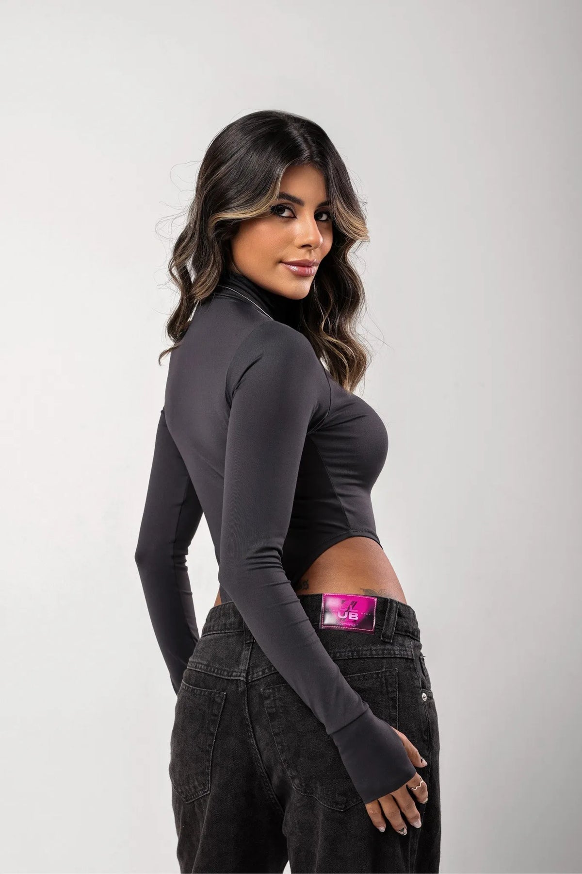 Body Paula Poliamida Preto