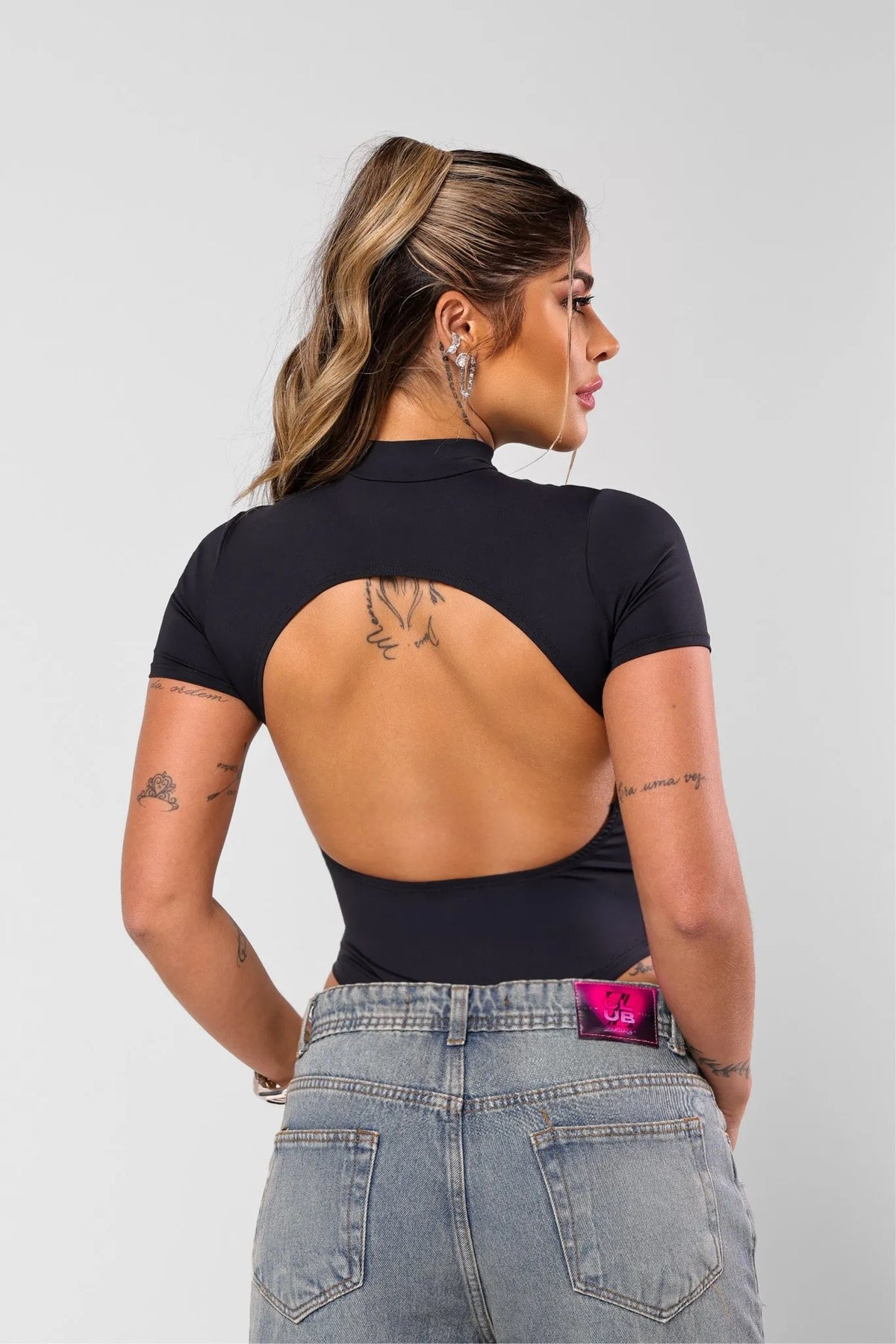 Body Ashley Poliamida Preto