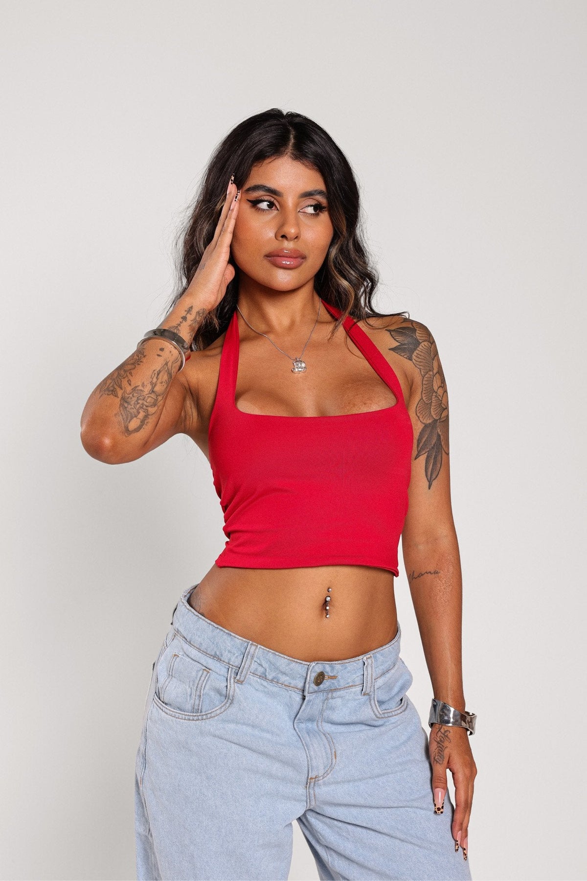 Cropped Lia Poliamida Vermelho