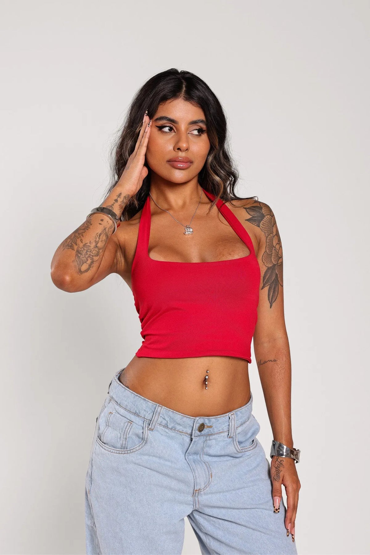 Cropped Lia Poliamida Vermelho
