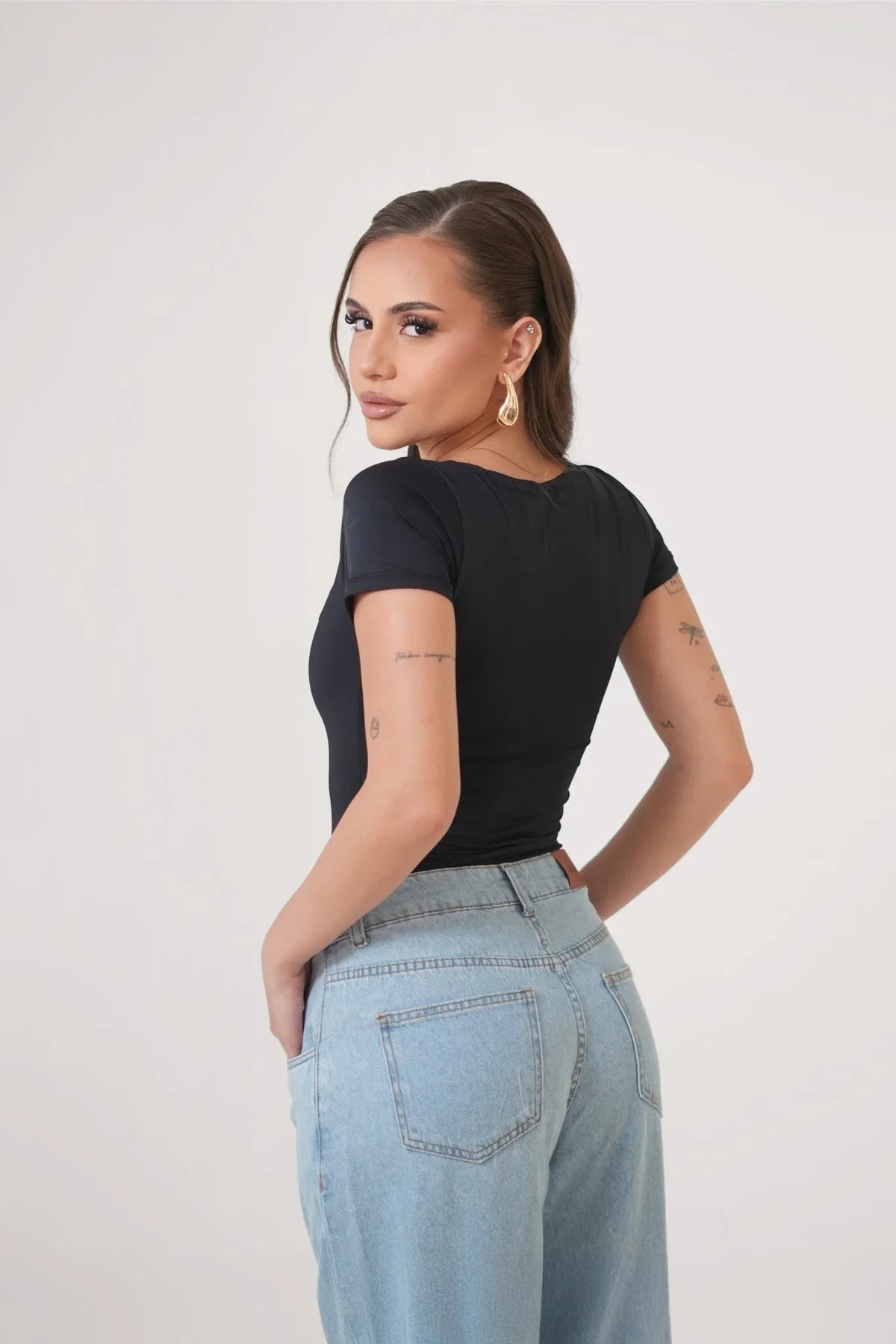 Body Laila Poliamida Preto