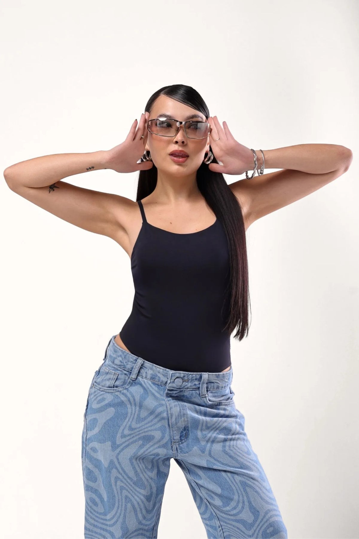 Body Aldry Poliamida Preto