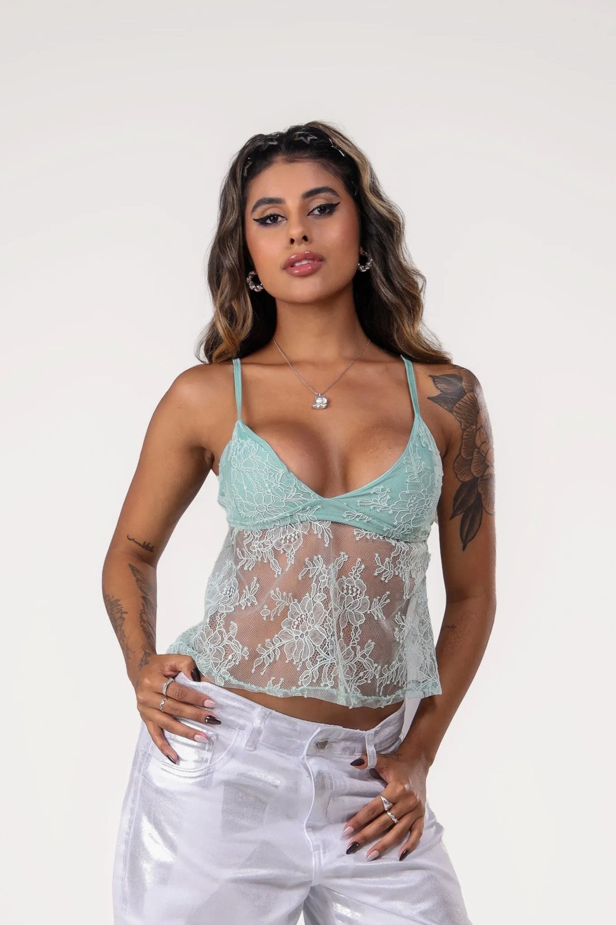 Blusa Elza Verde Agua