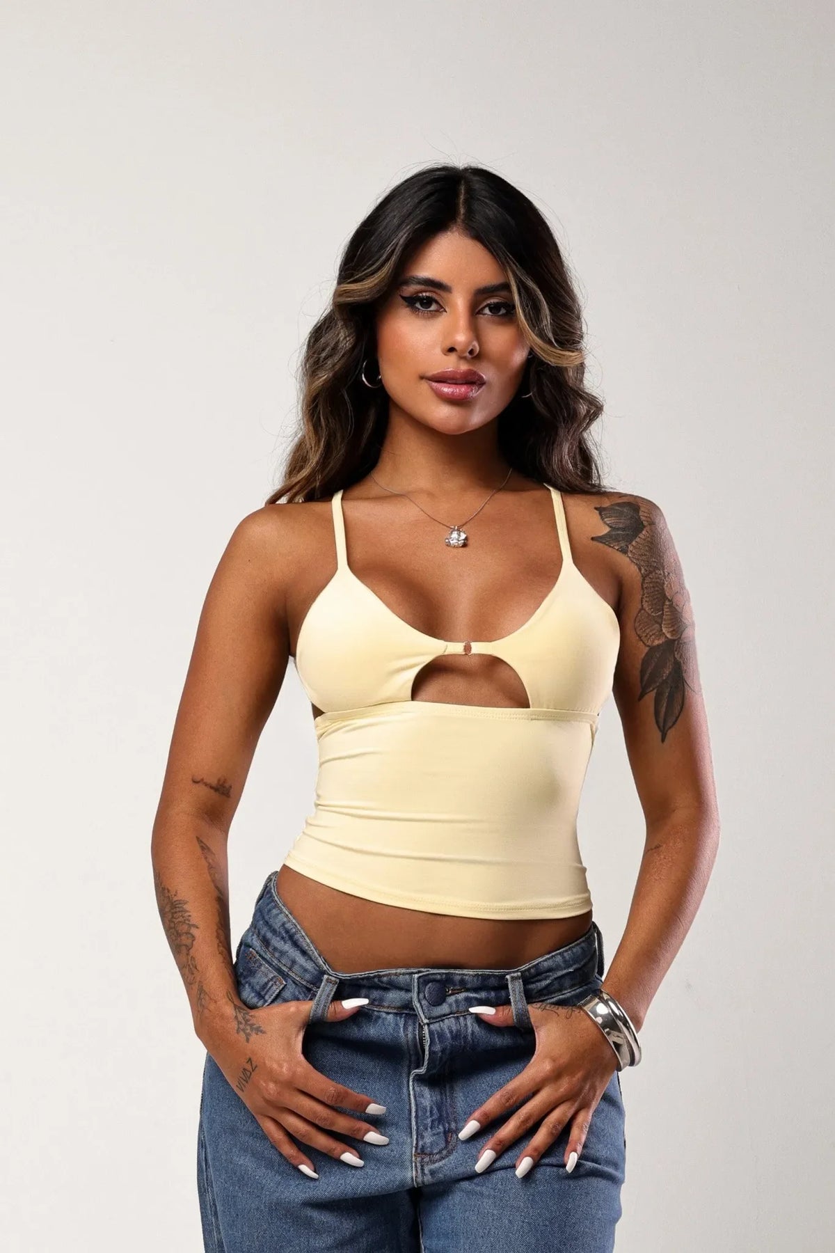 Blusa Loren Poliamida Amarelo Bebe
