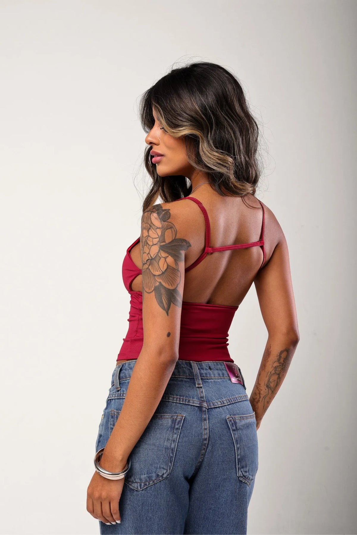 Blusa Loren Poliamida Vinho