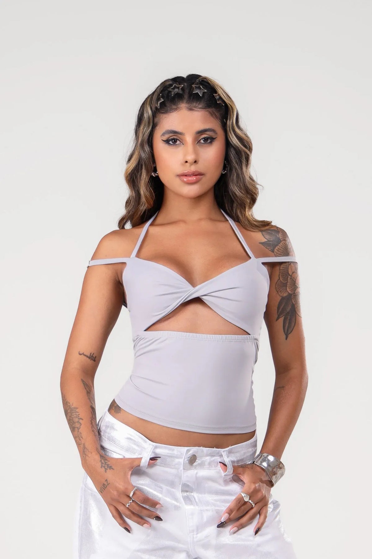 Blusa Jamile Cinza