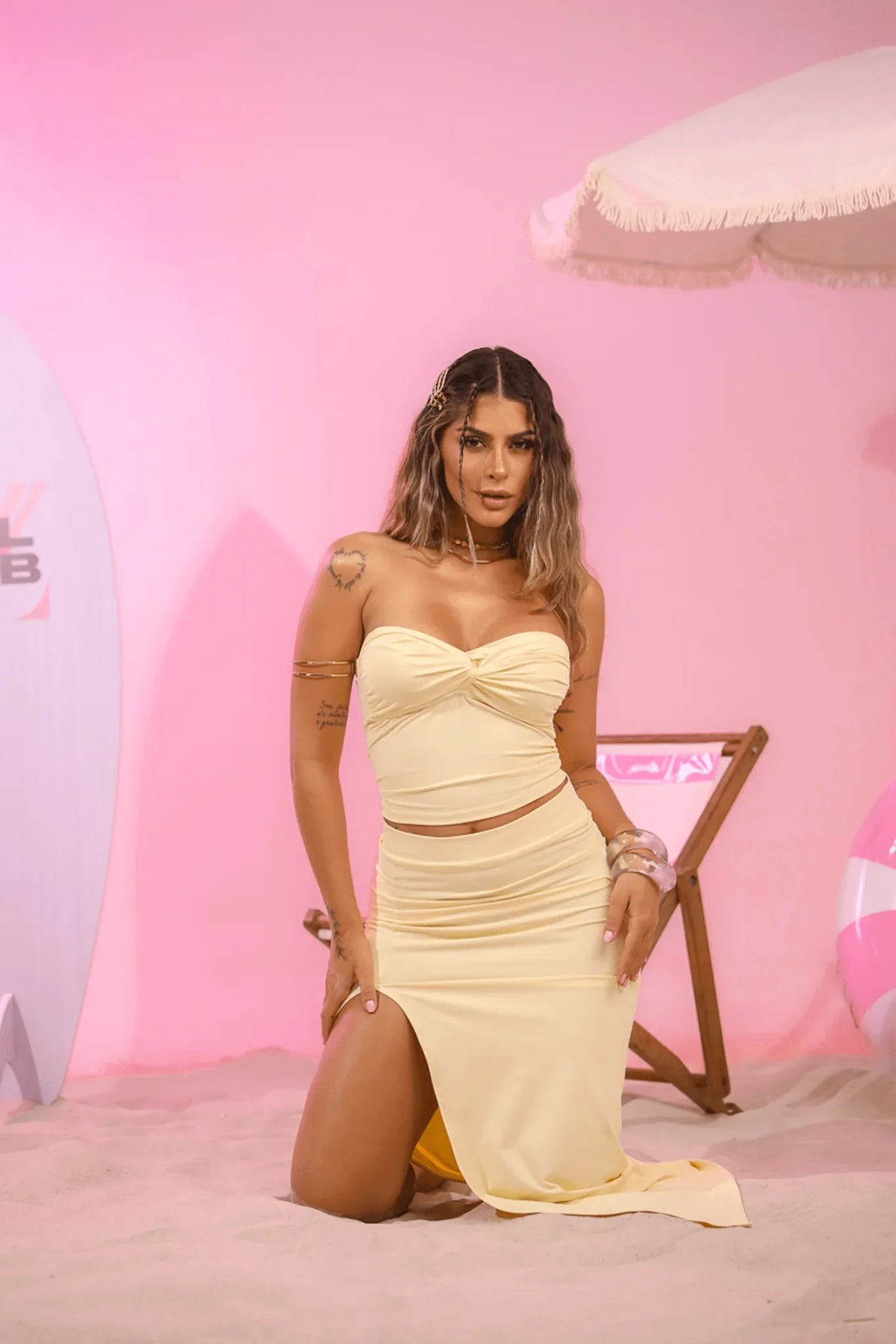 Saia Skylar Poliamida Amarelo Bebe