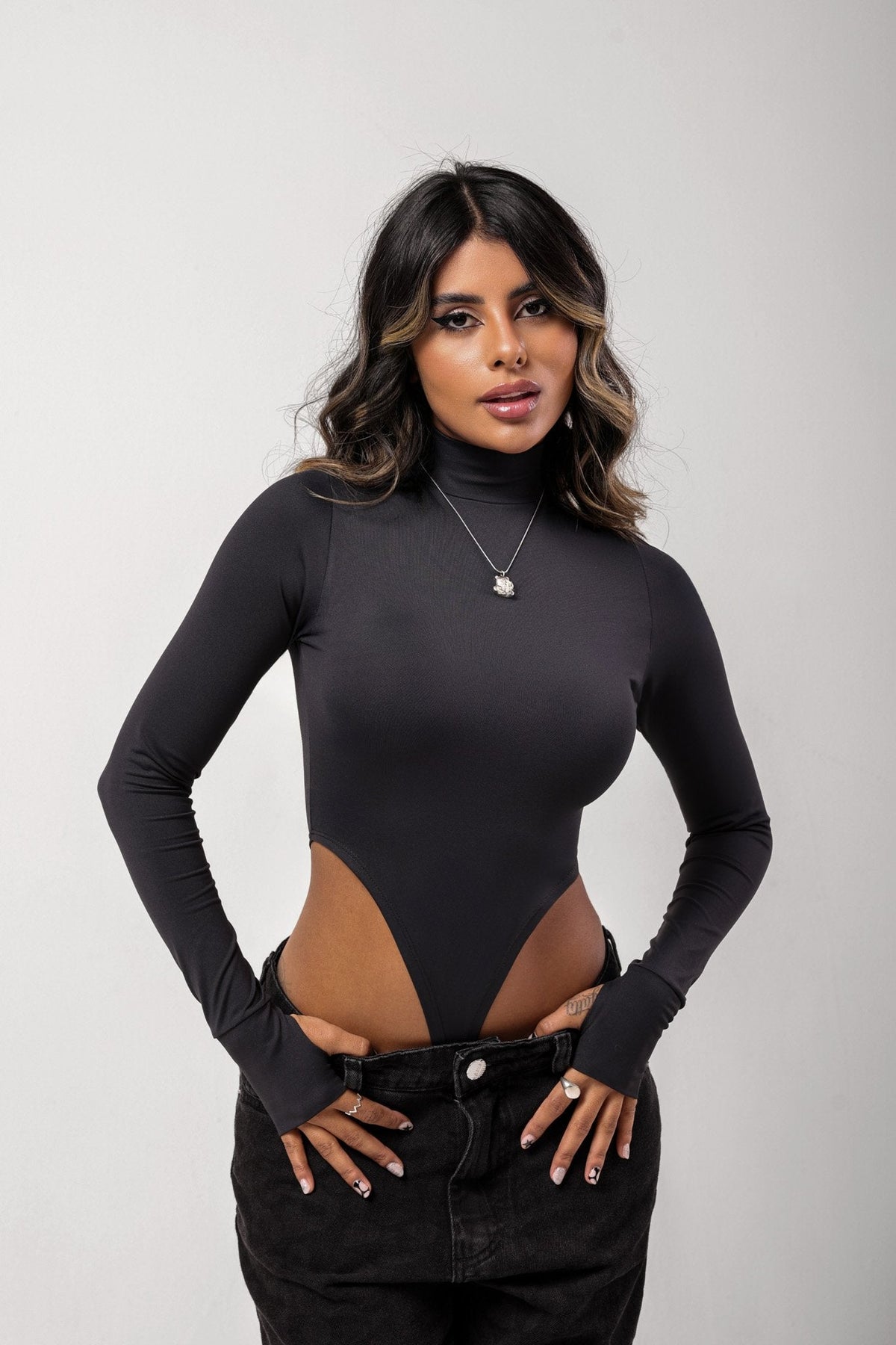 Body Paula Poliamida Preto
