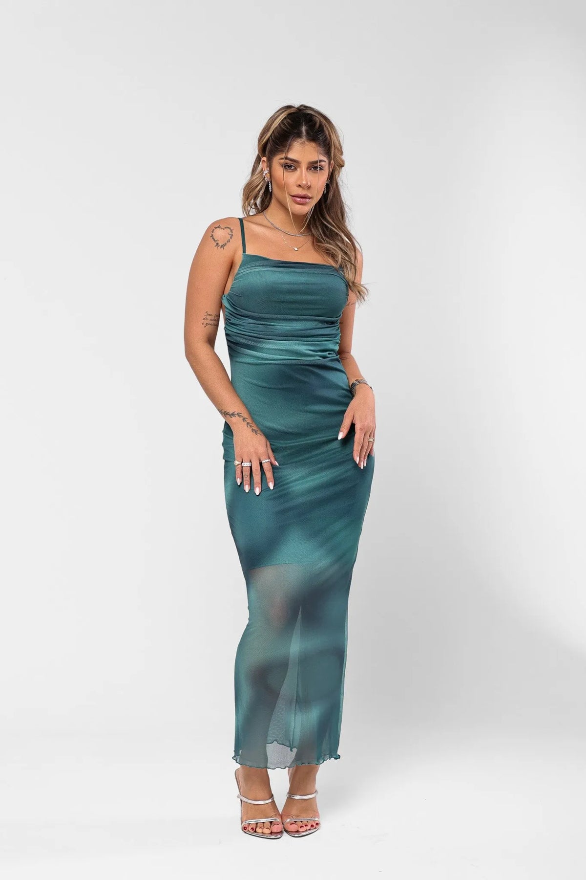 Vestido Zuri Tule Verde