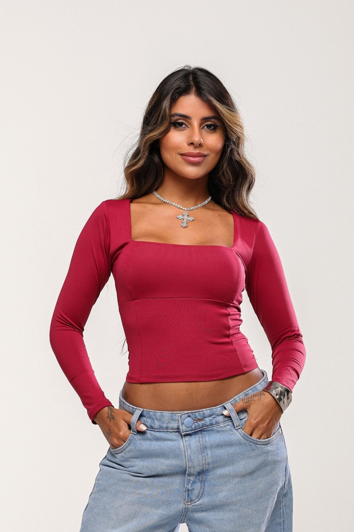 Blusa Kia Poliamida Vinho