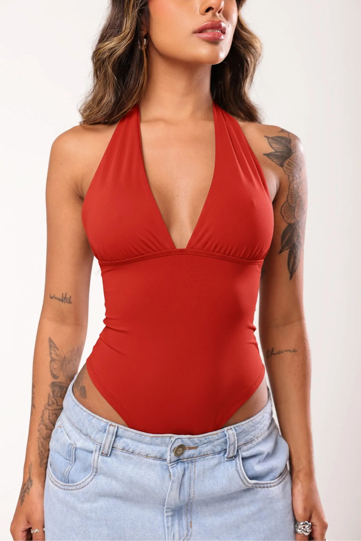 Body Luciana Poliamida Vermelho
