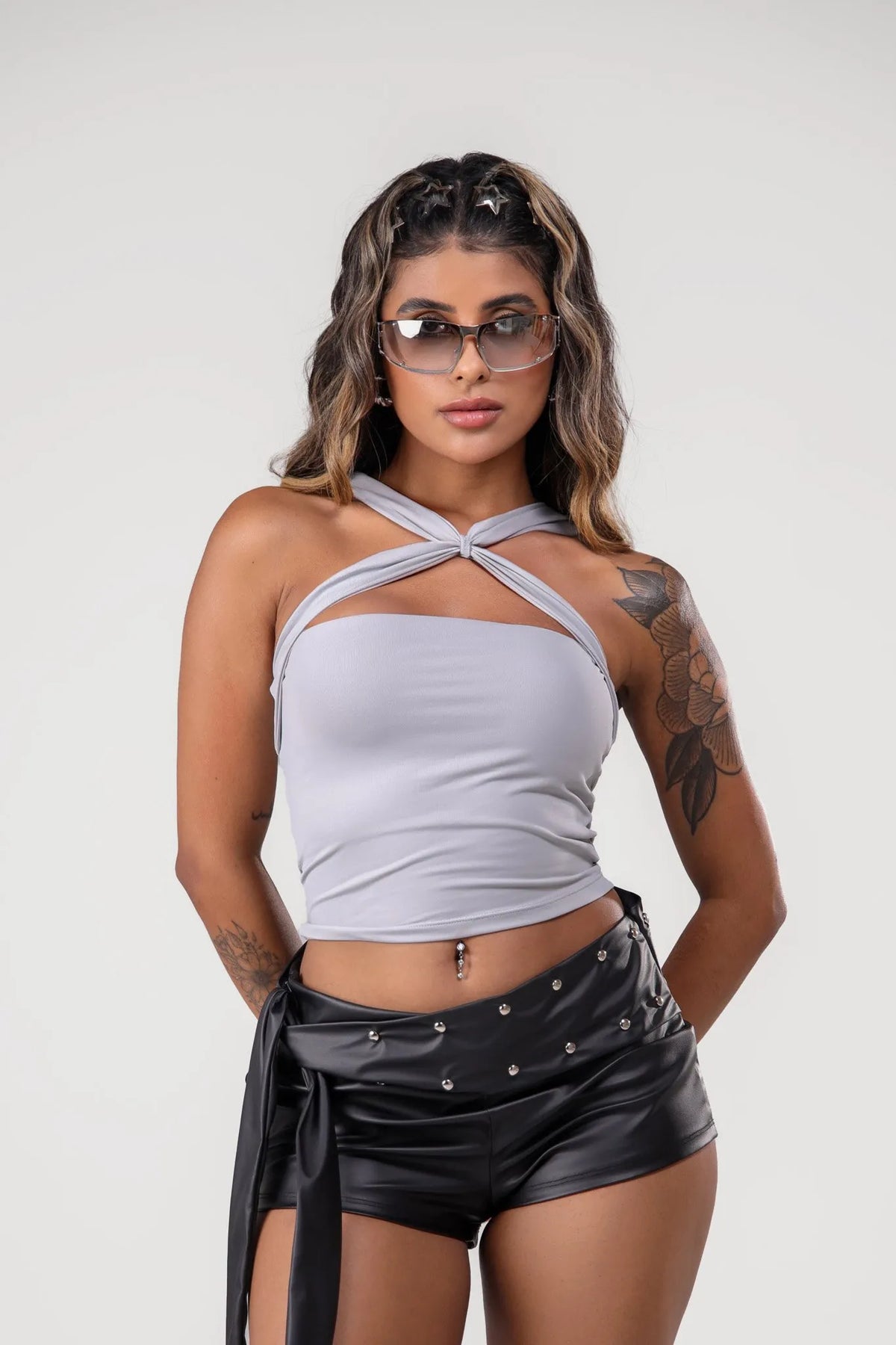 Cropped Laysa Cinza