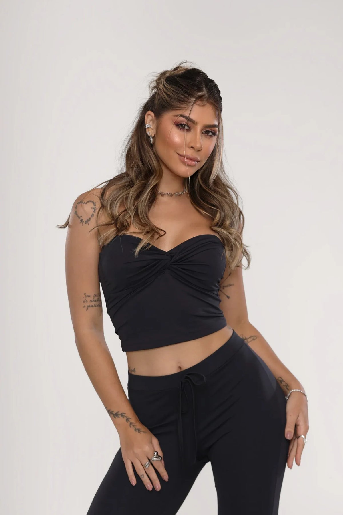 Top Stacy Poliamida Preto