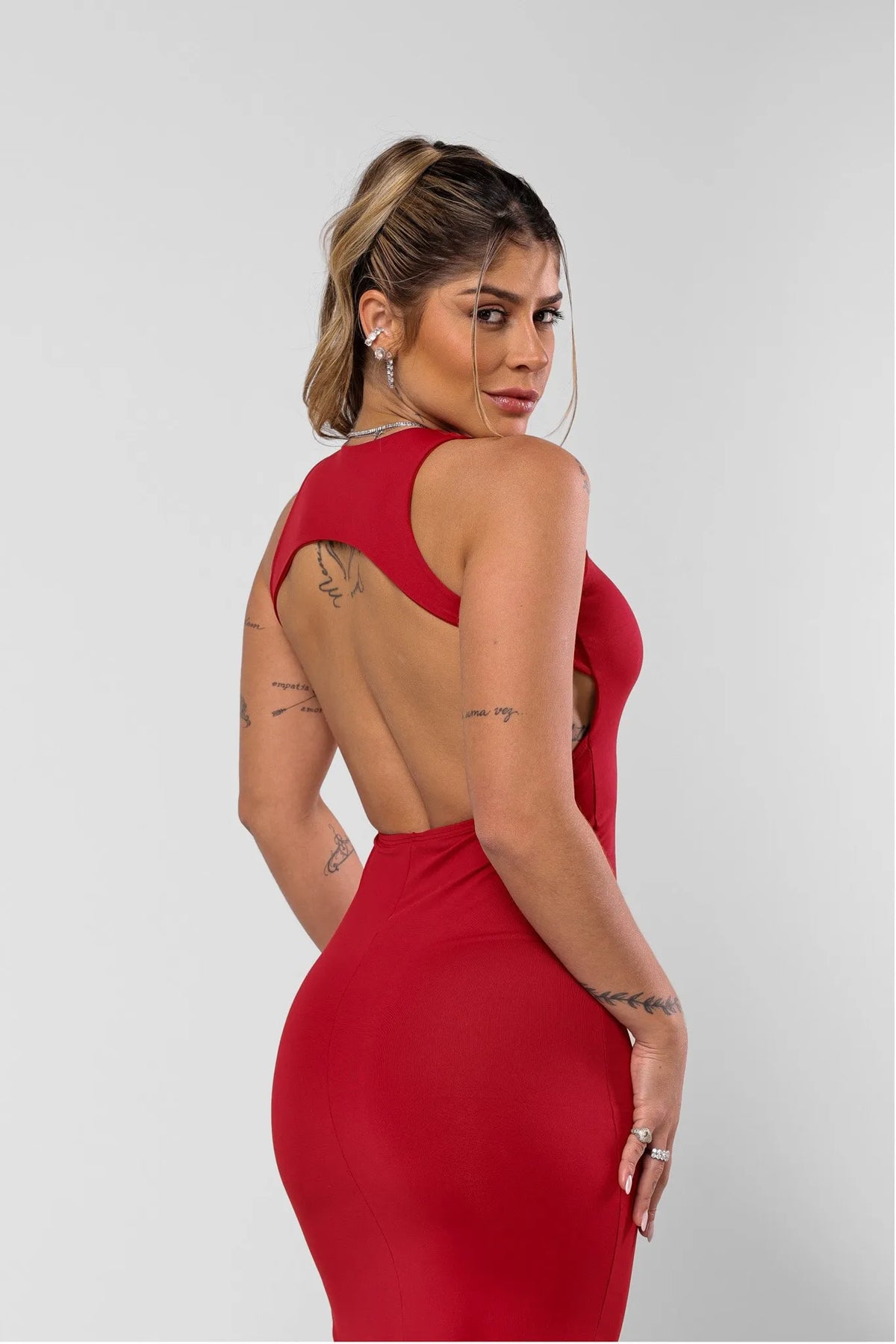 Vestido Vanellope Poliamida Vermelho
