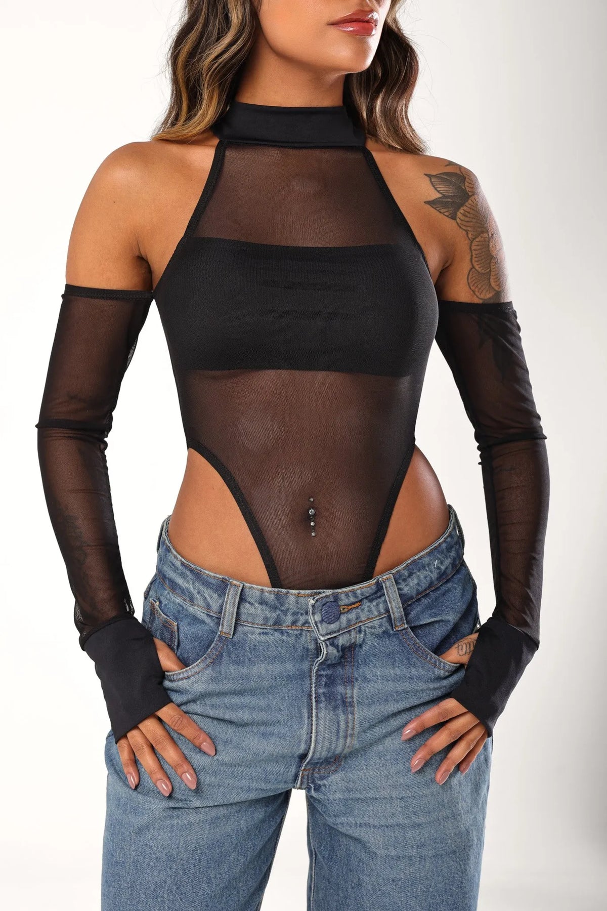 Body Patricia Tule Premium Preto