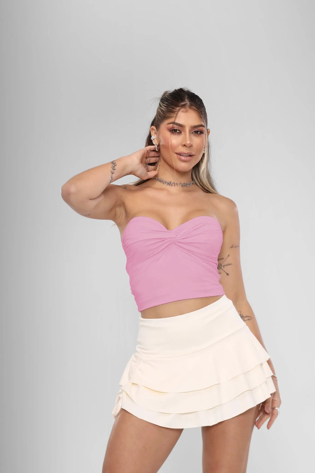 Top Stacy Poliamida Rosa Bebe