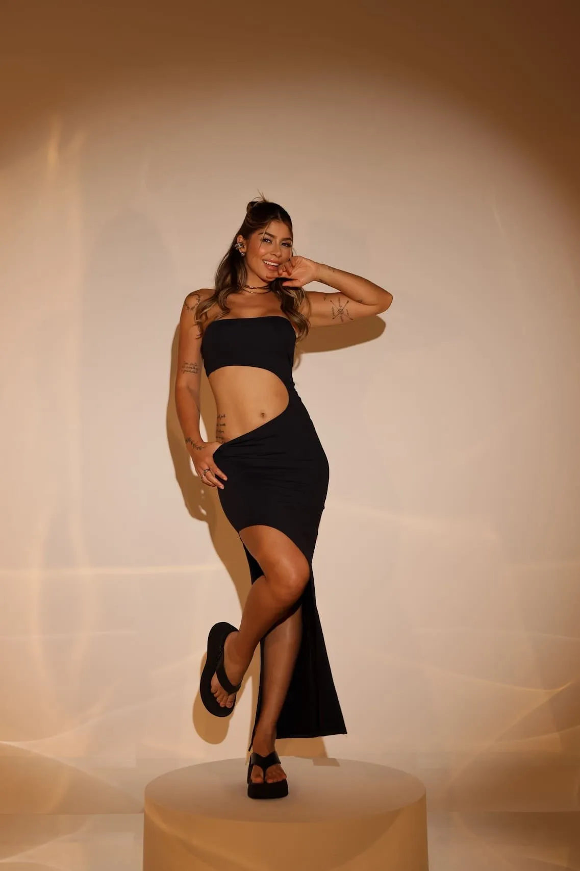 Vestido Areta Poliamida Preto