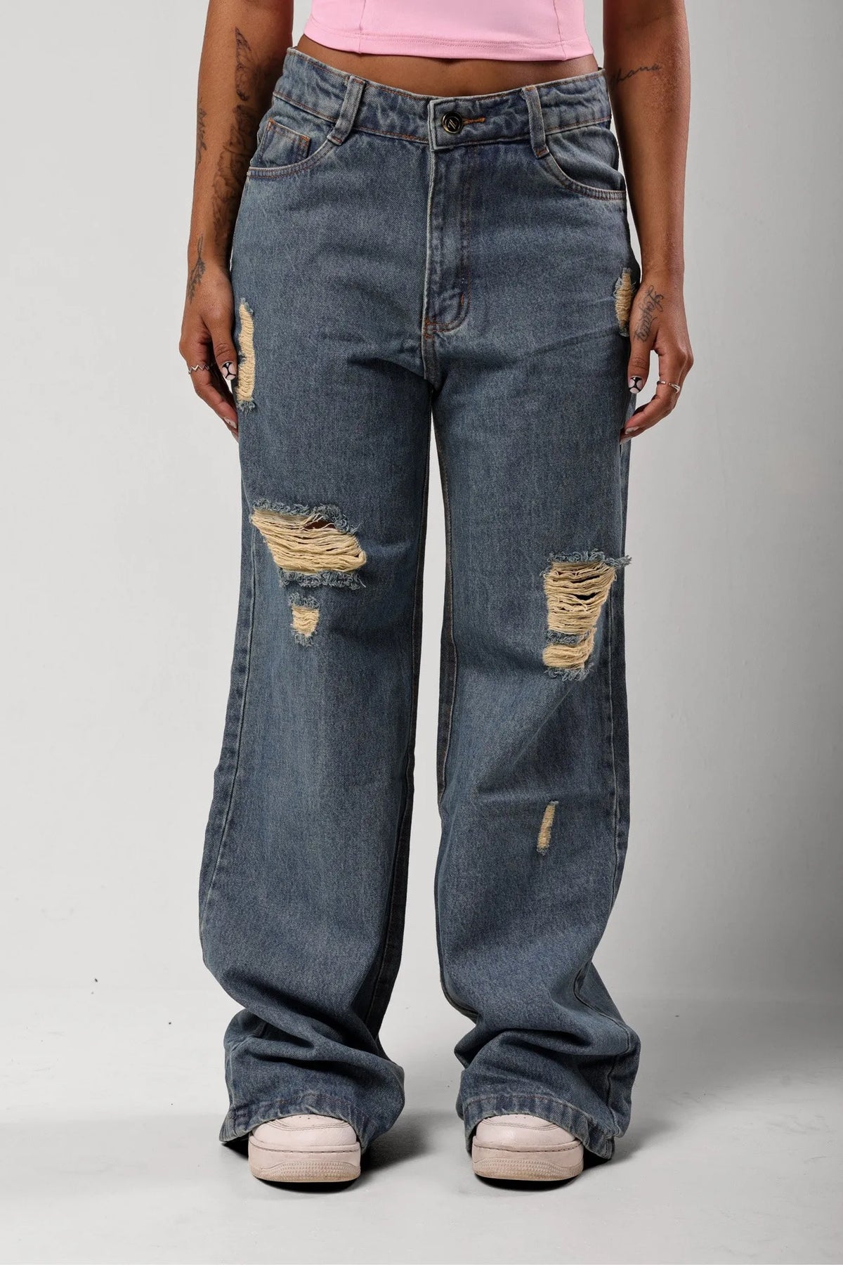 Calca Jeans Siena Destroyed Jeans