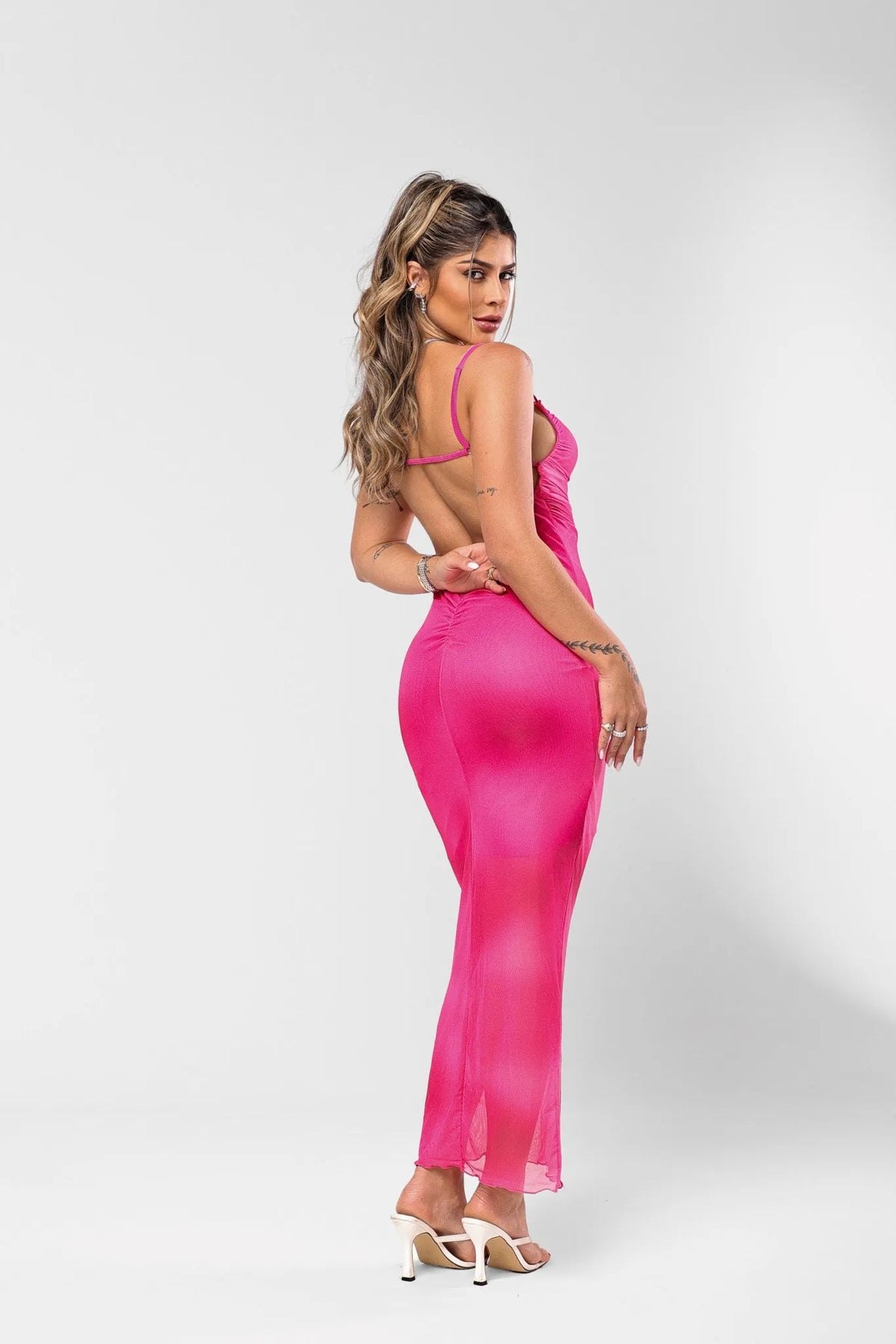 Vestido Zuri Tule Rosa