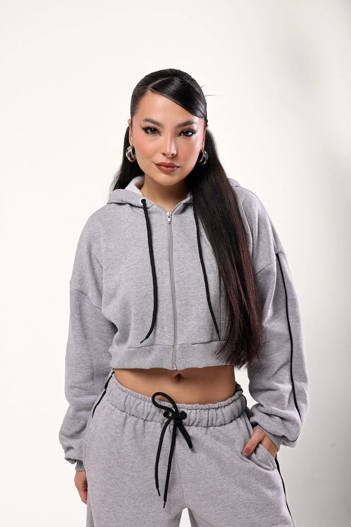 Blusa Megan Com Capuz Mescla