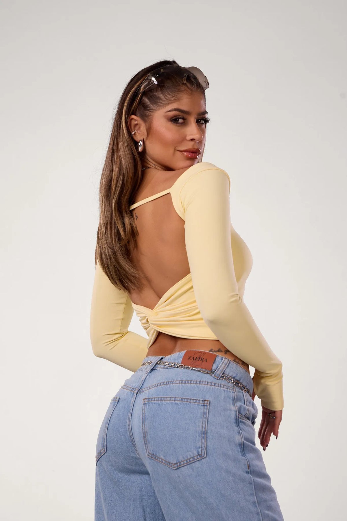 Blusa Melly Poliamida Amarelo Bebe