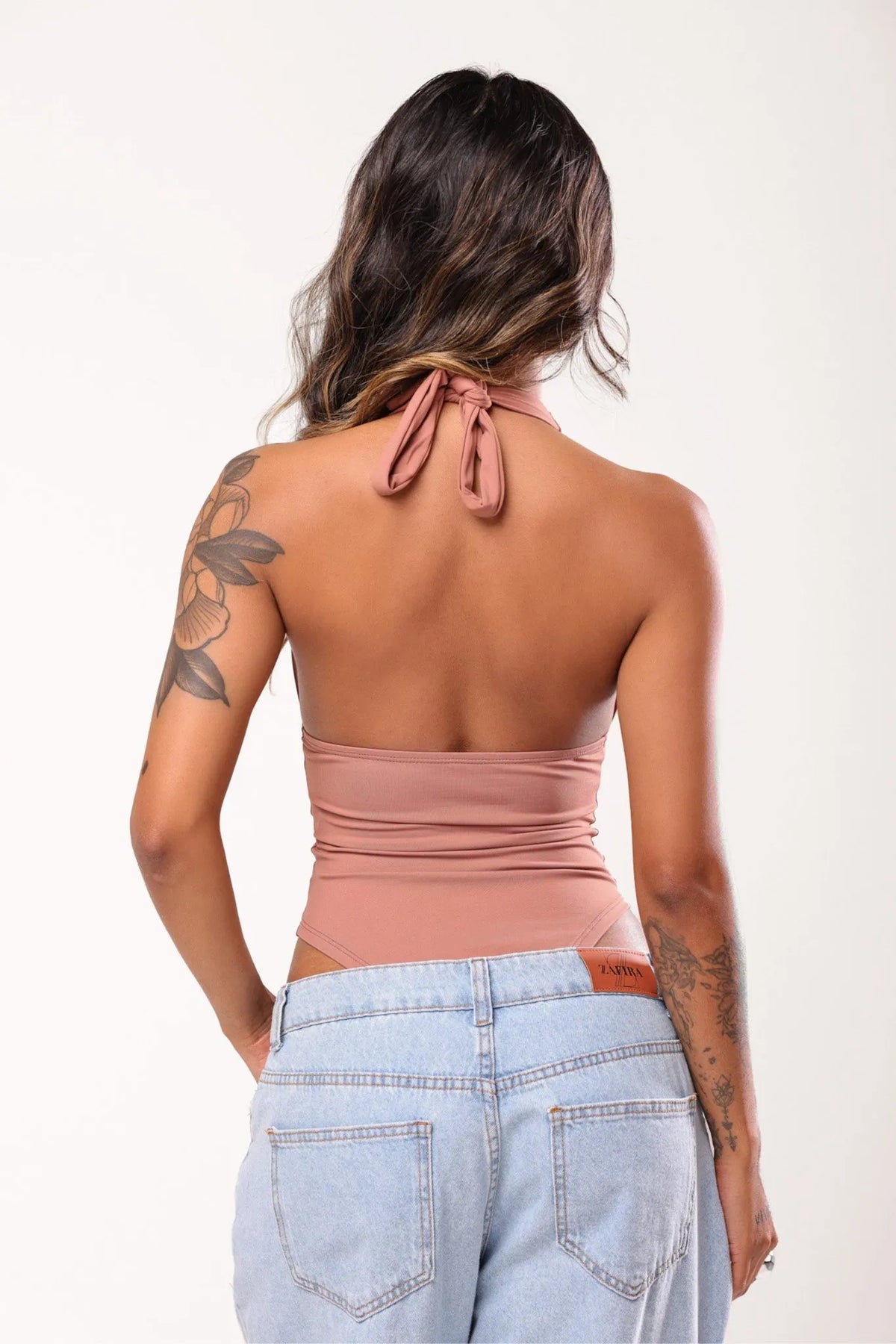 Body Luciana Poliamida Marrom