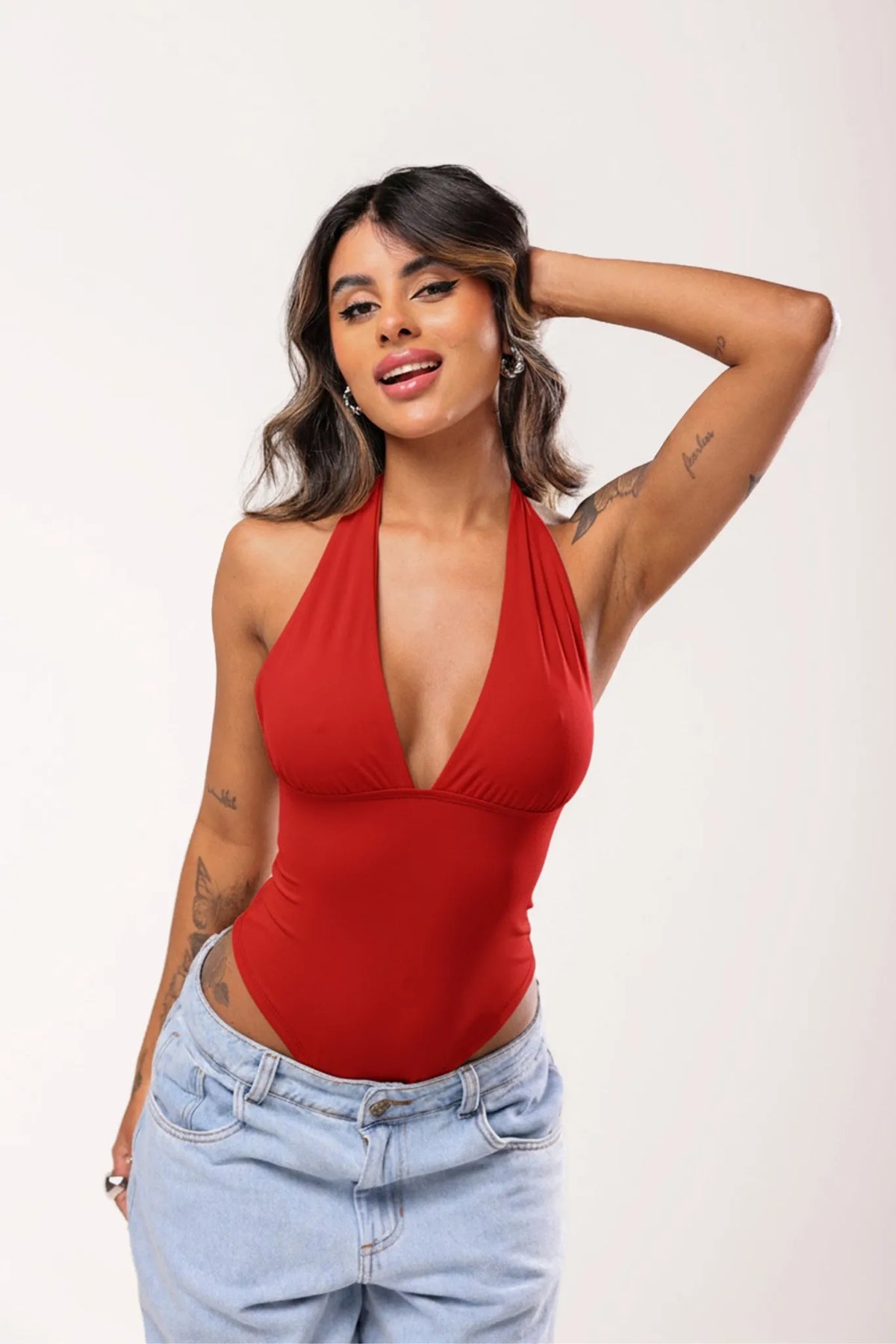 Body Luciana Poliamida Vermelho