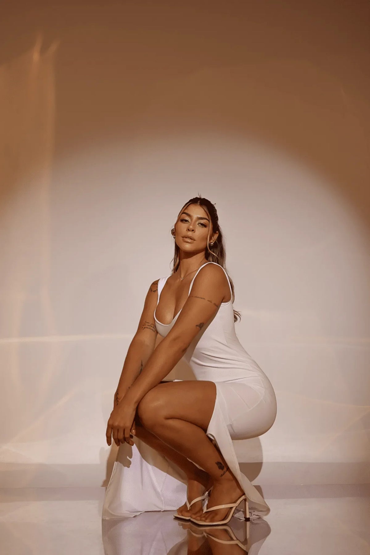 Vestido Longo Cameron Poliamida Branco