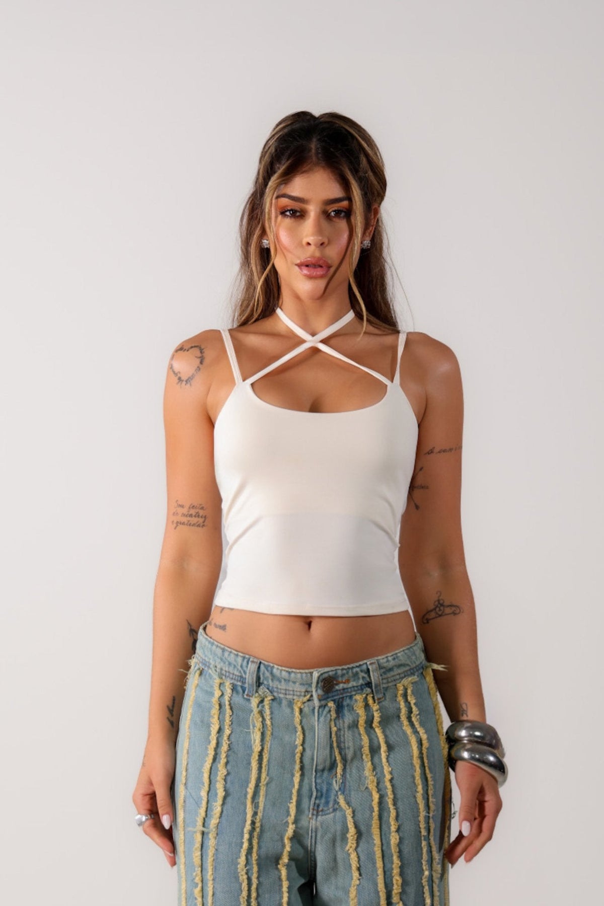 Cropped Zaya Poliamida Off White